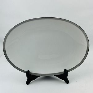 Vintage Thomas Germany 13" Platter‎ Gray Platinum Band & Trim THO194